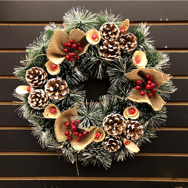 40/50cm Large Christmas Wreath Autumn Year Round Wreaths For Front Door  Artificial Fall Wreath For Home Farmhouse Decor - Wreaths & Garlands -  AliExpress